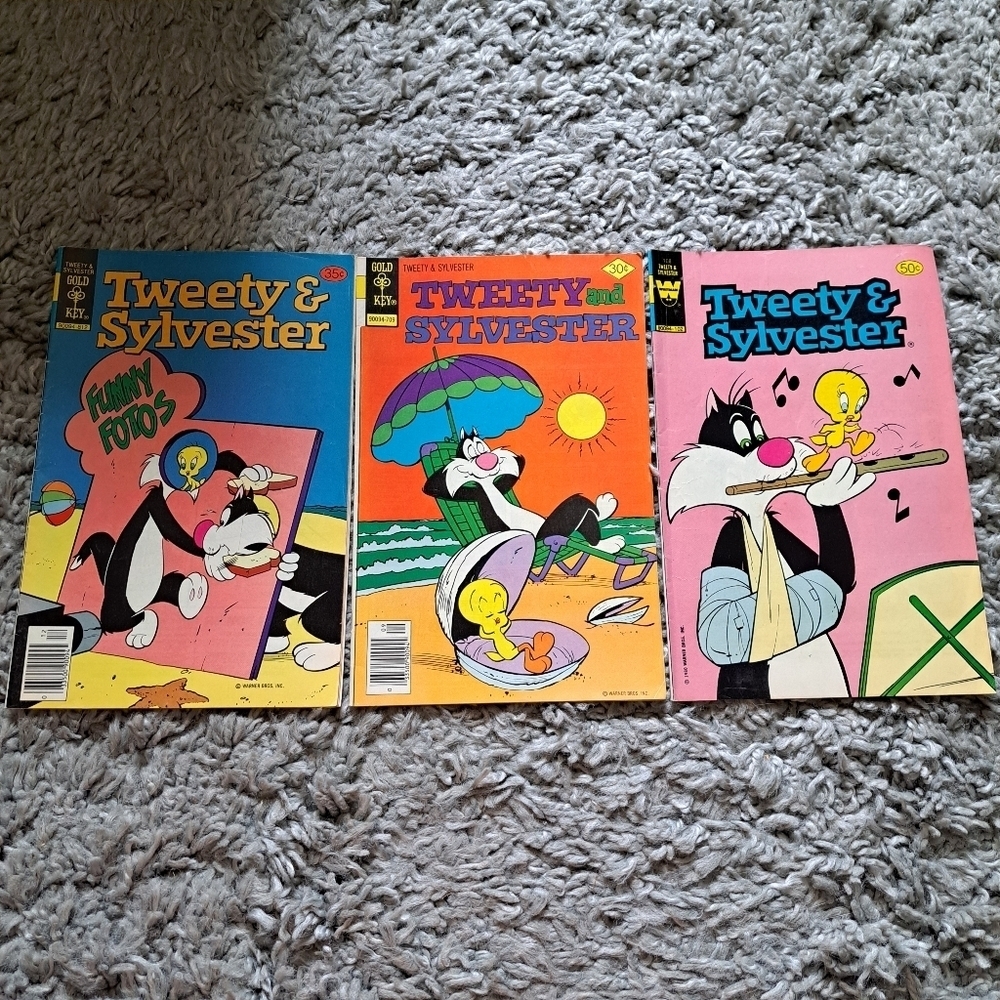 Tweety and Sylvester Comic Book gold key vintage Set of 3